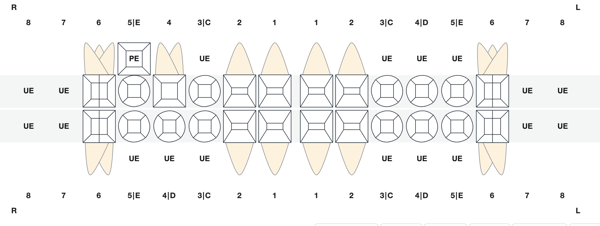 screenshow showing the mixed dentition condensed chart view for a child.