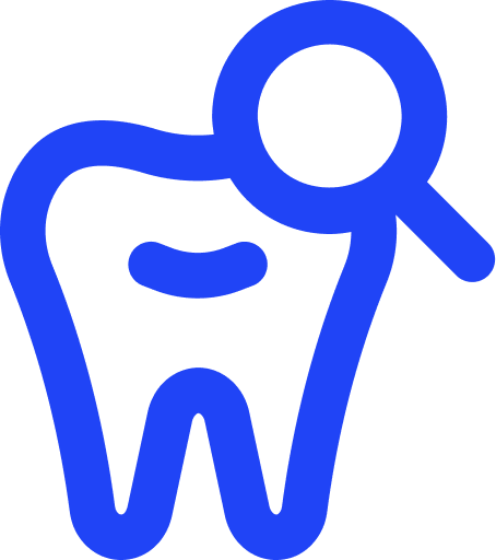 Tooth with mouth mirror icon