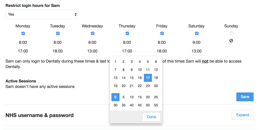 Restricted login - Dentally Dental Software