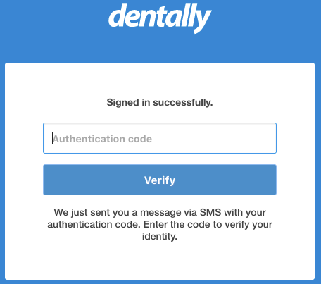 Two-factor - Dentally dental software